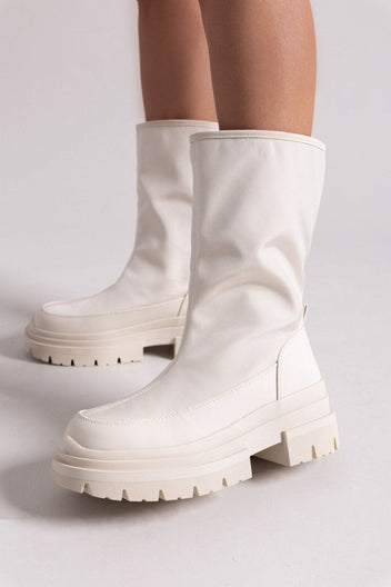 Μποτάκια chunky υφασμάτινα ONLY 15329820 - Ζαχαρί - thefashionproject.gr - ONLY