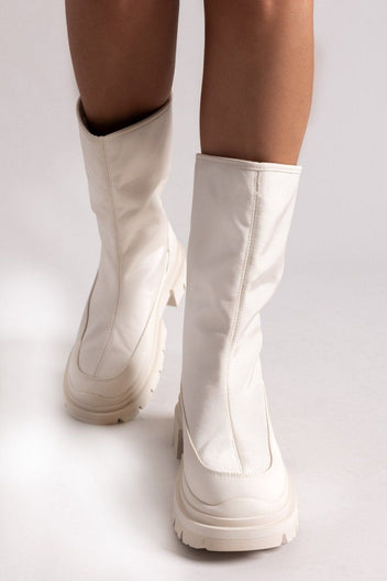 Μποτάκια chunky υφασμάτινα ONLY 15329820 - Ζαχαρί - thefashionproject.gr - ONLY