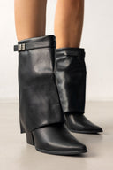 Μποτάκια cowboy με εφέ γκέτας ERYNN - Μαύρο - thefashionproject.gr - ERYNN
