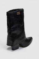 Μποτάκια cowboy με εφέ γκέτας ERYNN - Μαύρο - thefashionproject.gr - ERYNN
