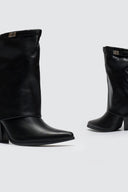 Μποτάκια cowboy με εφέ γκέτας ERYNN - Μαύρο - thefashionproject.gr - ERYNN