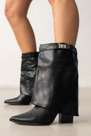 Μποτάκια cowboy με εφέ γκέτας ERYNN - Μαύρο - thefashionproject.gr - ERYNN