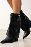 Μποτάκια cowboy με εφέ γκέτας ERYNN - Μαύρο - thefashionproject.gr - ERYNN