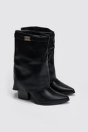 Μποτάκια cowboy με εφέ γκέτας ERYNN - Μαύρο - thefashionproject.gr - ERYNN