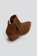 Μποτάκια cowboy με πλεκτό σχέδιο CORINA - Κάμελ - thefashionproject.gr - CORINA