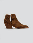 Μποτάκια cowboy με πλεκτό σχέδιο CORINA - Κάμελ - thefashionproject.gr - CORINA