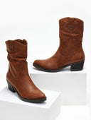 Μποτάκια cowboy με σούρα Refresh 171411 - Κάμελ - thefashionproject.gr - Refresh