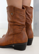 Μποτάκια cowboy με σούρα Refresh 171411 - Κάμελ - thefashionproject.gr - Refresh