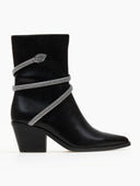 Μποτάκια cowboy με στρας - Μαύρο - thefashionproject.gr - The Fashion Project