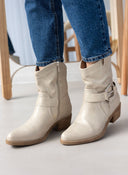 Μποτάκια cowboy μυτερά με κρίκο ERYNN - Χρυσό - thefashionproject.gr - ERYNN