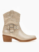 Μποτάκια cowboy μυτερά με κρίκο ERYNN - Χρυσό - thefashionproject.gr - ERYNN
