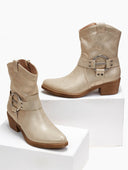 Μποτάκια cowboy μυτερά με κρίκο ERYNN - Χρυσό - thefashionproject.gr - ERYNN