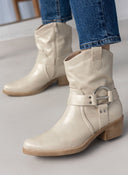Μποτάκια cowboy μυτερά με κρίκο ERYNN - Χρυσό - thefashionproject.gr - ERYNN