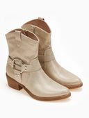 Μποτάκια cowboy μυτερά με κρίκο ERYNN - Χρυσό - thefashionproject.gr - ERYNN