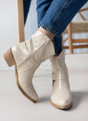 Μποτάκια cowboy μυτερά με κρίκο ERYNN - Χρυσό - thefashionproject.gr - ERYNN