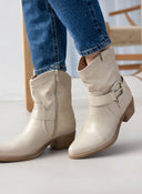 Μποτάκια cowboy μυτερά με κρίκο ERYNN - Χρυσό - thefashionproject.gr - ERYNN