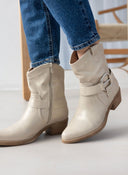 Μποτάκια cowboy μυτερά με κρίκο ERYNN - Χρυσό - thefashionproject.gr - ERYNN