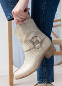 Μποτάκια cowboy μυτερά με κρίκο ERYNN - Χρυσό - thefashionproject.gr - ERYNN