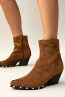 Μποτάκια cowboy suede με τρουκς CORINA - Ταμπά - thefashionproject.gr - CORINA