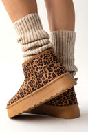 Μποτάκια κοντά με animal print και συνθετική γούνα ERYNN - Leopard - thefashionproject.gr - ERYNN
