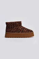 Μποτάκια κοντά με animal print και συνθετική γούνα ERYNN - Leopard - thefashionproject.gr - ERYNN