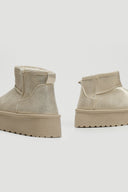 Μποτάκια κοντά με γούνα και ψηλή σόλα ERYNN