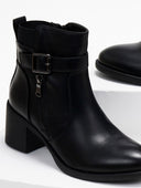 Μποτάκια με εξωτερικό φερμουάρ - Μαύρο - thefashionproject.gr - The Fashion Project