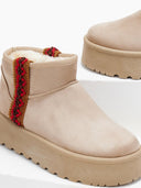 Μποτάκια με γούνα και boho τρέσα - Τάουπε - thefashionproject.gr - The Fashion Project