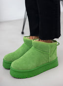 Μποτάκια με γούνα και ψηλή σόλα - Lime - thefashionproject.gr - The Fashion Project