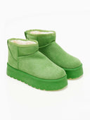 Μποτάκια με γούνα και ψηλή σόλα - Lime - thefashionproject.gr - The Fashion Project