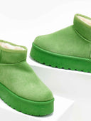Μποτάκια με γούνα και ψηλή σόλα - Lime - thefashionproject.gr - The Fashion Project