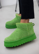 Μποτάκια με γούνα και ψηλή σόλα - Lime - thefashionproject.gr - The Fashion Project