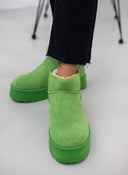 Μποτάκια με γούνα και ψηλή σόλα - Lime - thefashionproject.gr - The Fashion Project