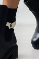 Μποτάκια με μεταλλικό σχέδιο ERYNN - Μαύρο - thefashionproject.gr - ERYNN