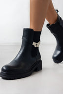 Μποτάκια με μεταλλικό σχέδιο ERYNN - Μαύρο - thefashionproject.gr - ERYNN