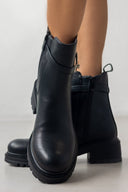 Μποτάκια με μεταλλικό σχέδιο ERYNN - Μαύρο - thefashionproject.gr - ERYNN