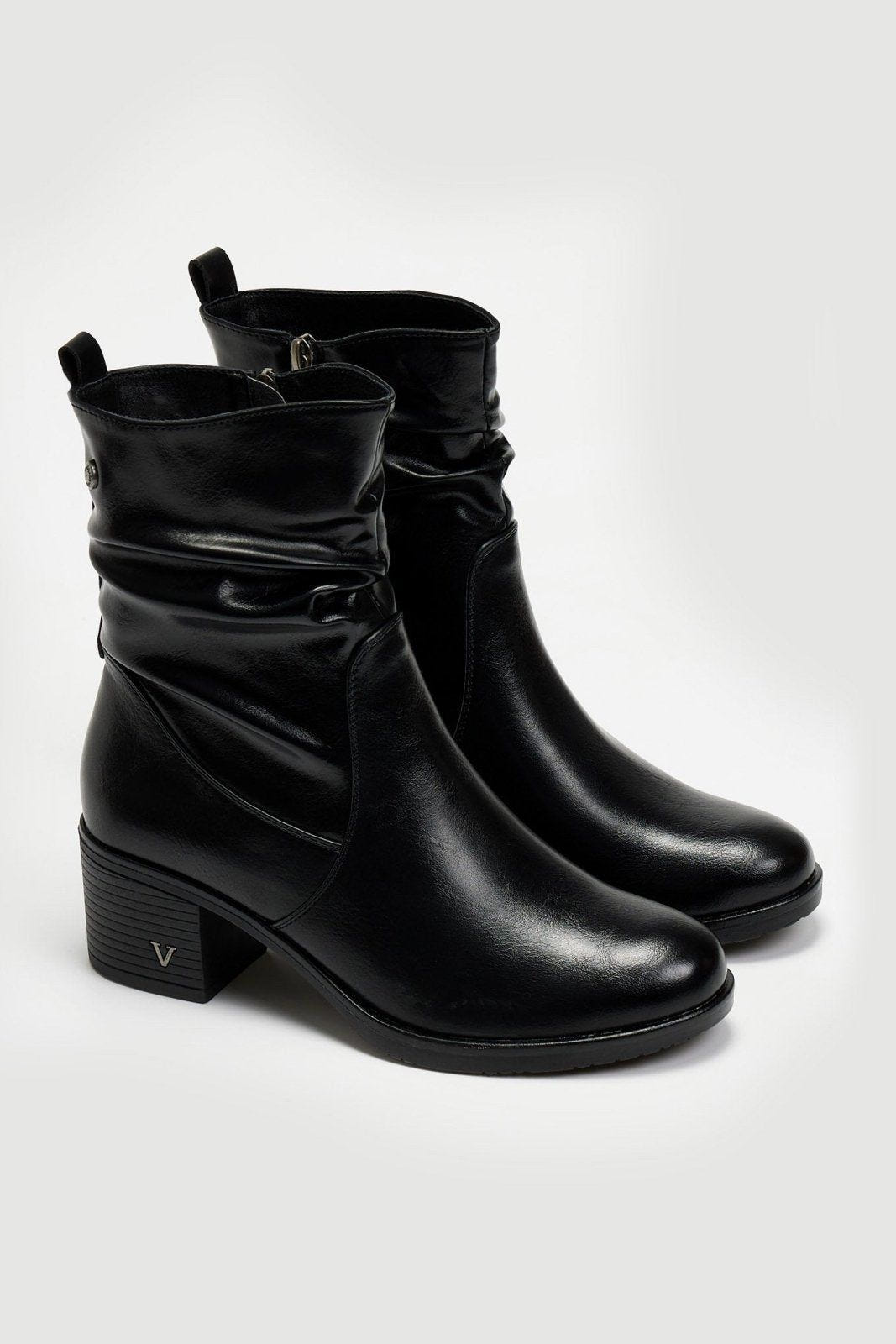 Μποτάκια με τακούνι - Μαύρο - thefashionproject.gr - La Coquette