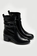 Μποτάκια με τακούνι - Μαύρο - thefashionproject.gr - La Coquette