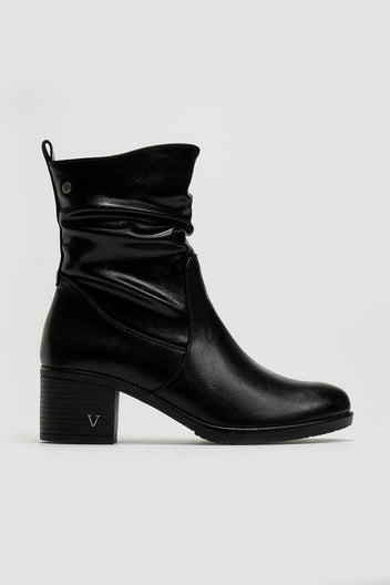 Μποτάκια με τακούνι - Μαύρο - thefashionproject.gr - La Coquette