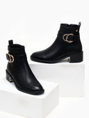 Μποτάκια με τοκά Xti 143103 - Μαύρο - thefashionproject.gr - Xti Footwear