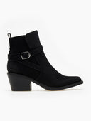 Μποτάκια με ξύλινο τακούνι Erynn - Μαύρο - thefashionproject.gr - ERYNN
