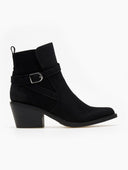 Μποτάκια με ξύλινο τακούνι Erynn - Μαύρο - thefashionproject.gr - ERYNN