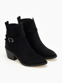 Μποτάκια με ξύλινο τακούνι Erynn - Μαύρο - thefashionproject.gr - ERYNN