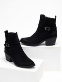 Μποτάκια με ξύλινο τακούνι Erynn - Μαύρο - thefashionproject.gr - ERYNN