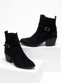 Μποτάκια με ξύλινο τακούνι Erynn - Μαύρο - thefashionproject.gr - ERYNN