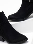Μποτάκια με ξύλινο τακούνι Erynn - Μαύρο - thefashionproject.gr - ERYNN