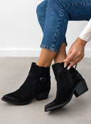 Μποτάκια με ξύλινο τακούνι Erynn - Μαύρο - thefashionproject.gr - ERYNN