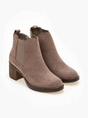 Μποτάκια αστραγάλου suede με λάστιχο