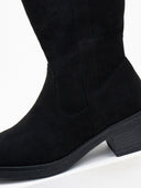 Μποτάκια suede με εξωτερική ραφή - Μαύρο - thefashionproject.gr - MIRA & MAX