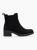 Μποτάκια suede με κρεπ τακούνι ERYNN - Μαύρο - thefashionproject.gr - ERYNN